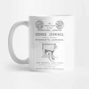 George Jennings - Sanitary Engineer - 1891 Vintage Advert Mug